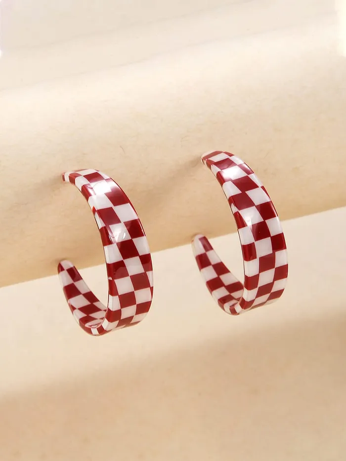 Yellow Chimes Earrings for Women and Girls Fashion Red White Hoops Lightweight Minimalist Acrylic Statement Style Hoop Earrings Birthday Gift for girls and women Anniversary Gift for Wife Yellow Chimes Bracelets