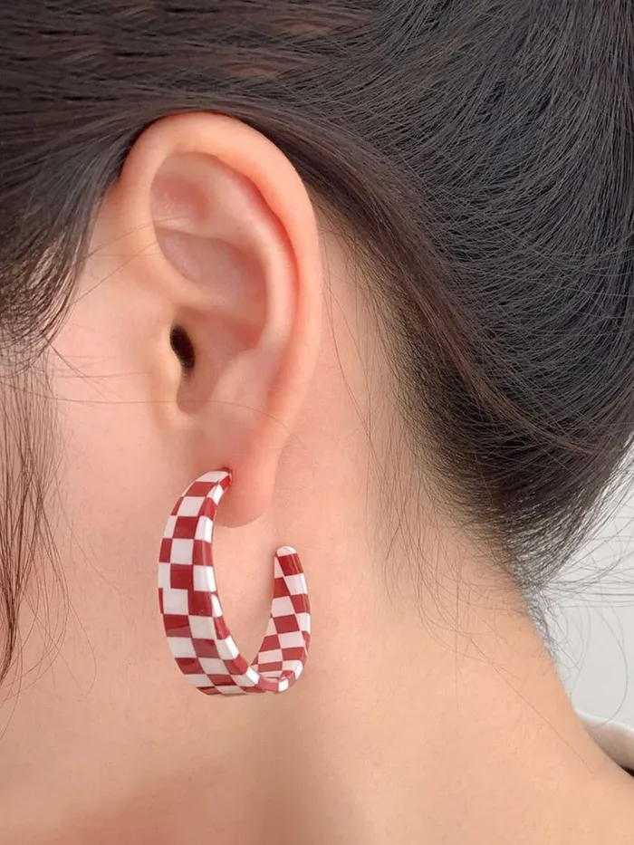 Yellow Chimes Earrings for Women and Girls Fashion Red White Hoops Lightweight Minimalist Acrylic Statement Style Hoop Earrings Birthday Gift for girls and women Anniversary Gift for Wife Yellow Chimes Bracelets