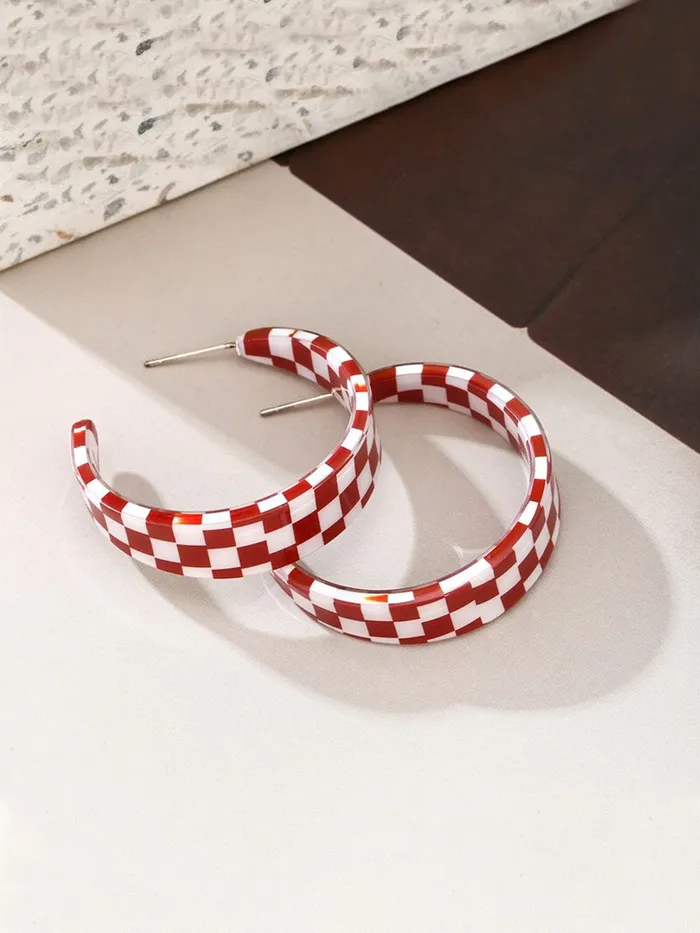Yellow Chimes Earrings for Women and Girls Fashion Red White Hoops Lightweight Minimalist Acrylic Statement Style Hoop Earrings Birthday Gift for girls and women Anniversary Gift for Wife Yellow Chimes Bracelets