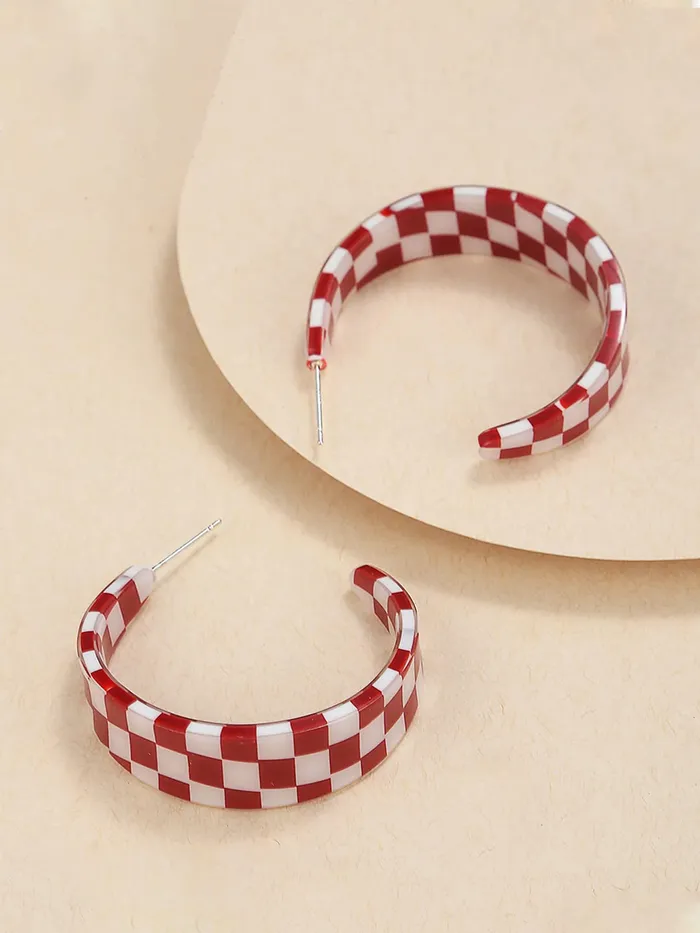 Yellow Chimes Earrings for Women and Girls Fashion Red White Hoops Lightweight Minimalist Acrylic Statement Style Hoop Earrings Birthday Gift for girls and women Anniversary Gift for Wife Yellow Chimes Bracelets