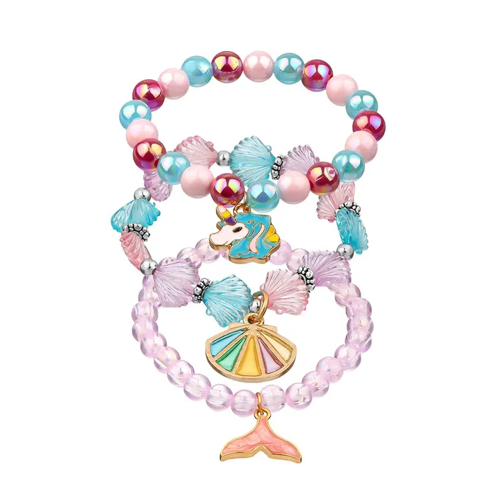 Yellow Chimes Earrings Melbees by Yellow Chimes Bracelet for Kids and Girls Beads Bracelets for Girls 3pcs Combo of Charm Beads Bracelet Birthday Gift For girls and Kids