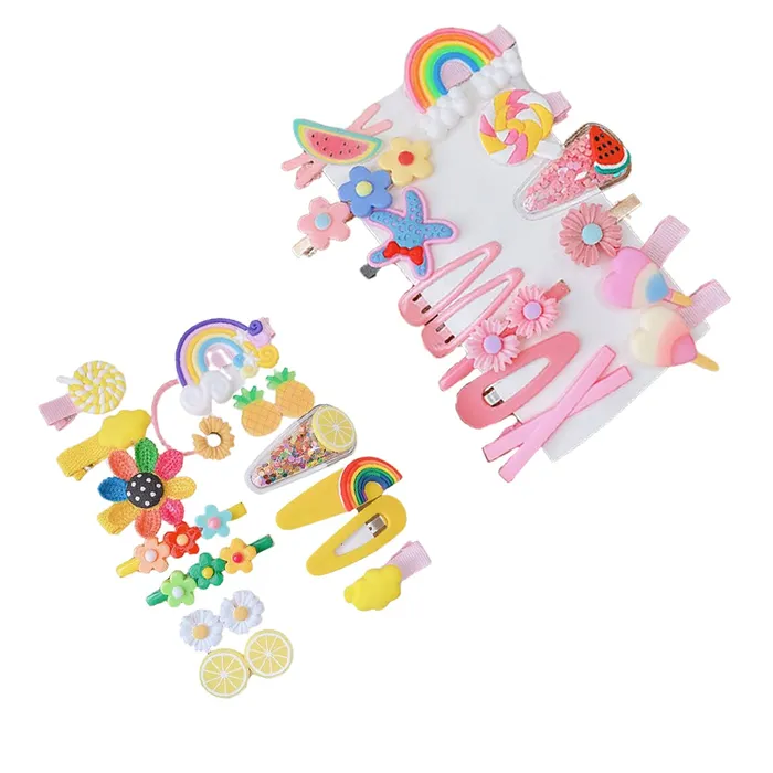Yellow Chimes Earrings Melbees by Yellow Chimes Pack of 28 Pcs Hair Clips for Girls Cute Characters Pretty Tiny Hair Clips for Baby Girls Multi Color Alligator Clips for Hair Baby Hair