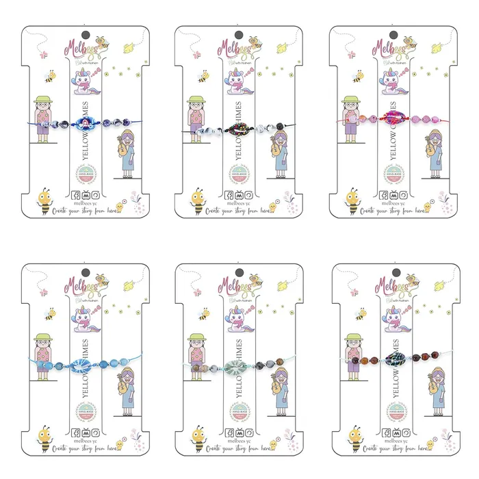 Yellow Chimes Earrings Yellow Chimes Bracelet for Girls kids Jewellery for Girls Woven Friendship Bracelets Return Gift for Birthday Give Aways Return Gift Set for Kids Girls Design 9