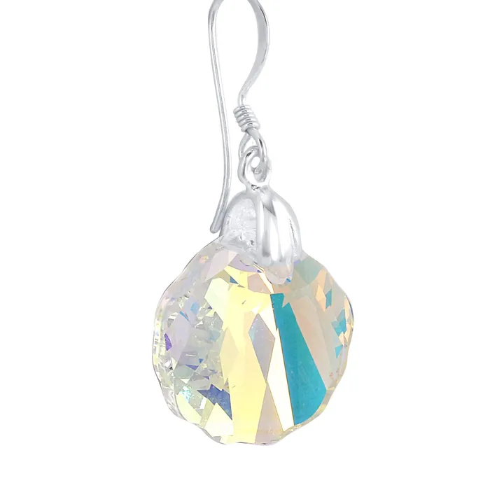 Yellow Chimes Earrings Yellow Chimes Crystals from Swarovski 925 Sterling Silver Hallmark and Certified Purity Sheer Depth Shell Crystal Earrings for Women and Girls