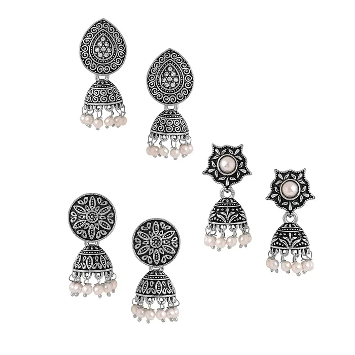 Yellow Chimes Earrings Yellow Chimes Earrings for Women and Girls Traditional Silver Oxidised JhumkaGerman Silver Combo of 3 Pairs Jhumki EarringsBirthday Gift For girls and women Anniversary Gift for Wife Yellow Chimes Earrings Yellow Chimes Earrings for Women and Girls Traditional Silver Oxidised JhumkaGerman Silver Combo of 3 Pairs Jhumki EarringsBirthday Gift For girls and women Anniversary Gift for Wife
