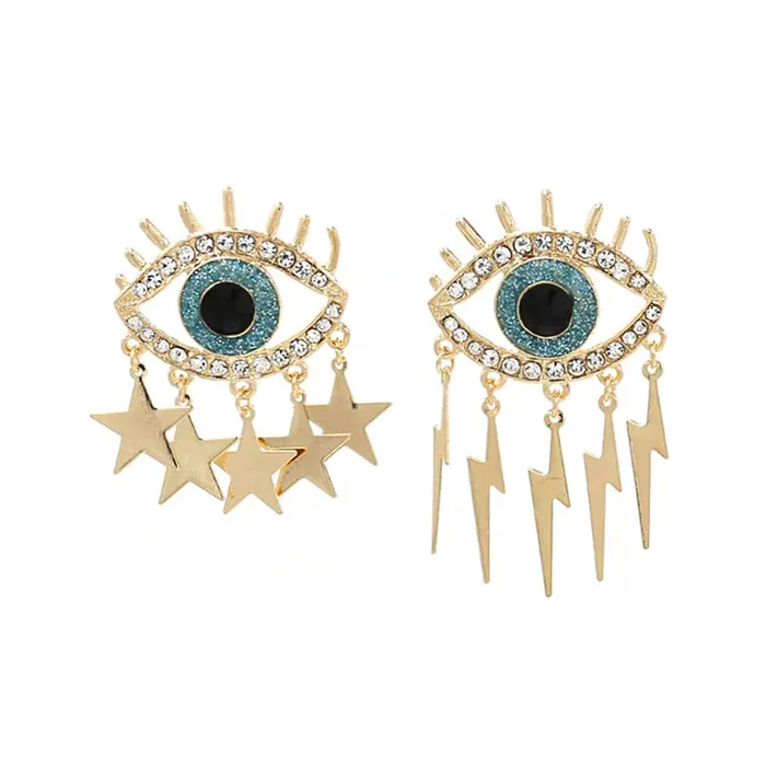 Yellow Chimes Earrings Yellow Chimes Earrings For Women Gold Toned Evil Eye Designed Charm Hanging Mismatched Earrings For Women and Girls Yellow Chimes Earrings Yellow Chimes Earrings For Women Gold Toned Evil Eye Designed Charm Hanging Mismatched Earrings For Women and Girls