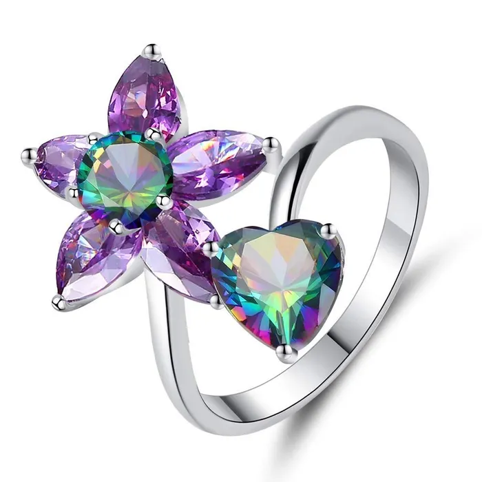 Yellow Chimes Earrings Yellow Chimes Elegant A5 Grade Floral Love Heart Purple Crystal Rhodium Plated Proposal Ring for Women Girls Yellow Chimes Earrings Yellow Chimes Elegant A5 Grade Floral Love Heart Purple Crystal Rhodium Plated Proposal Ring for Women Girls