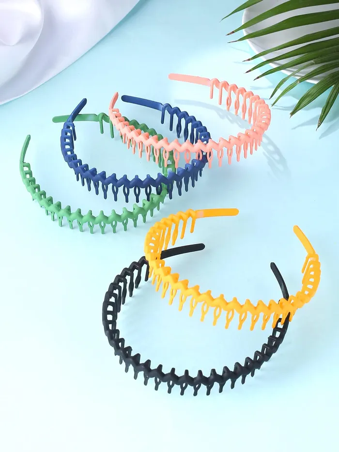 Yellow Chimes Earrings Yellow Chimes Hair Bands for Girls Women Hair Accessories for Women 5 Pcs Combo Multicolor Hairband for Women Head Band Zigzag Hairband for Women Birthday Gift for Women Girls