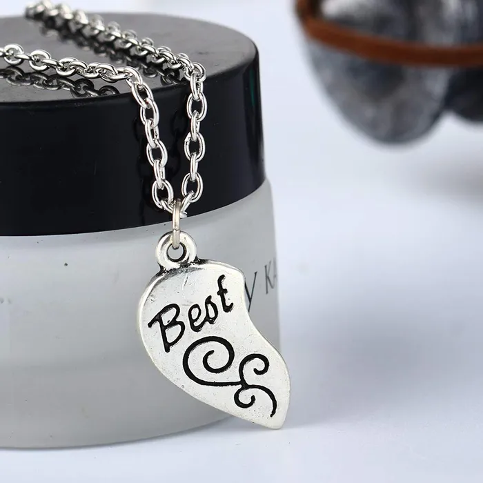 Yellow Chimes Earrings Yellow Chimes Pendant for Women Friendships Day Special Carved Heart Locket Best Friends 2 PCS Combo Necklace Chain Pendant for Girls and BoysBestie Gift