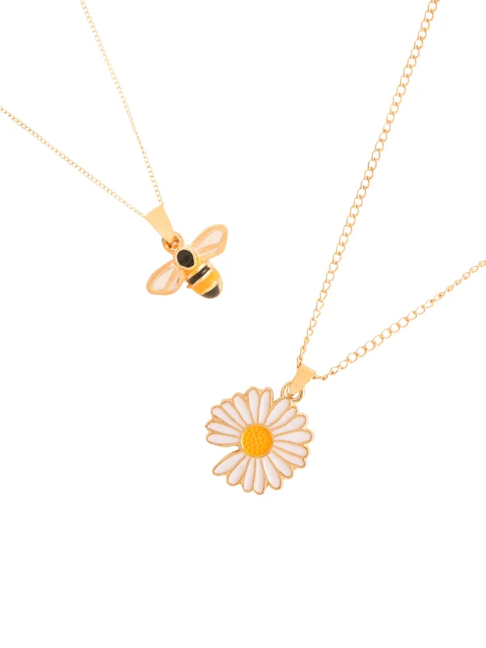 Yellow Chimes Earrings Yellow Chimes Pendant Necklace for Women Fashion Golden Flower Bee Pendant for Girls Chain Necklace Combo of 2 Pcs Neck Chains for Girls Birthday Gift for Girls Yellow Chimes Earrings Yellow Chimes Pendant Necklace for Women Fashion Golden Flower Bee Pendant for Girls Chain Necklace Combo of 2 Pcs Neck Chains for Girls Birthday Gift for Girls