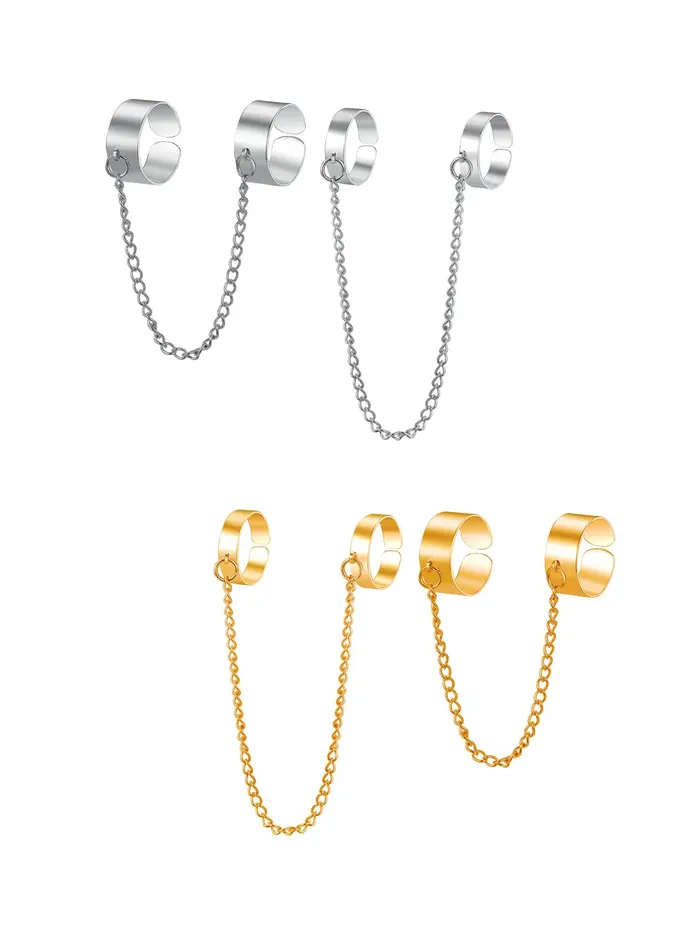 Yellow Chimes Earrings Yellow Chimes Rings for Women and Girls Adjustable Chain Finger Rings 2 Pieces Silver Punk Chain Finger Rings Four Fingers Open Ring Birthday Gift For Girls and Women Yellow Chimes Earrings Yellow Chimes Rings for Women and Girls Adjustable Chain Finger Rings 2 Pieces Silver Punk Chain Finger Rings Four Fingers Open Ring Birthday Gift For Girls and Women