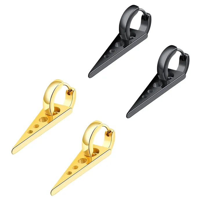 Yellow Chimes Earrings Yellow Chimes Stainless Steel Trendy Combo Hoop Earrings for Menand Boys