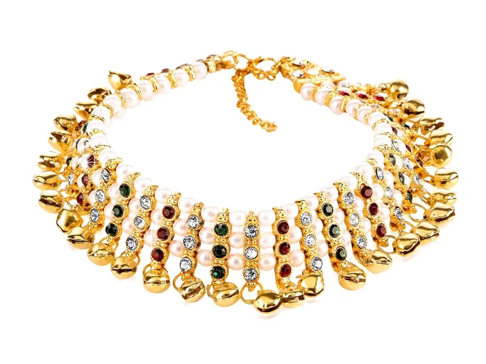 Yellow Chimes Earrings Yellow Chimes Traditional Designer Jhanjhar Wedding Payal Gold Plated Anklets for Women and Girls