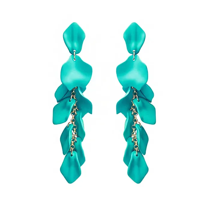 Yellow Chimes Elegant Latest Fashion Gold Plated Teal Blue Colour Flower Petals Design Dangler Earrings for Women and Girls Medium YCFJERPETLDNGTBL Yellow Chimes Necklaces Yellow Chimes Elegant Latest Fashion Gold Plated Teal Blue Colour Flower Petals Design Dangler Earrings for Women and Girls Medium YCFJERPETLDNGTBL Yellow Chimes Necklaces