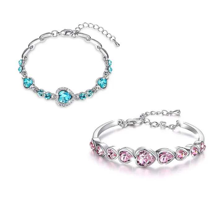 Yellow Chimes Exclusive Combo of 2 Pcs Opal Crystal Collection Floral Design Stylish Bracelet for Women and Girls Yellow Chimes Bracelets Yellow Chimes Exclusive Combo of 2 Pcs Opal Crystal Collection Floral Design Stylish Bracelet for Women and Girls Yellow Chimes Bracelets