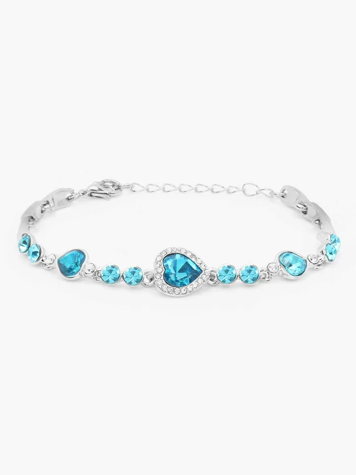 Yellow Chimes Exclusive Combo of 2 Pcs Opal Crystal Collection Floral Design Stylish Bracelet for Women and Girls Yellow Chimes Bracelets