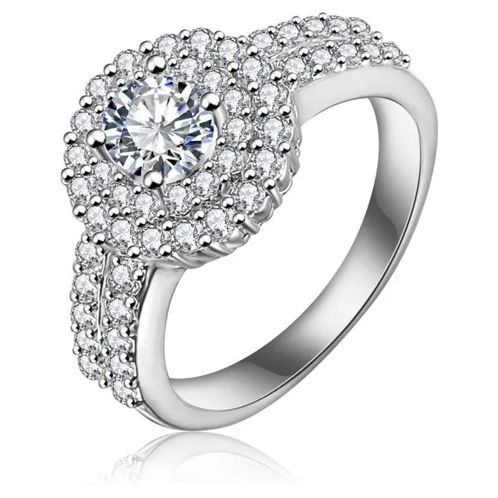 Yellow Chimes Exclusive Platinum Plated Cubic Zircon Crystal Valentine Gift Eternity Ring for Women Yellow Chimes Necklaces Yellow Chimes Exclusive Platinum Plated Cubic Zircon Crystal Valentine Gift Eternity Ring for Women Yellow Chimes Necklaces