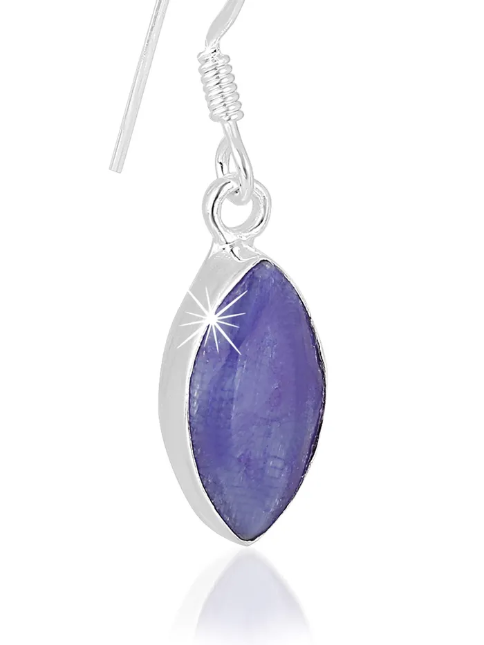 Yellow Chimes Gemstone Corrundum Sapphire 925 Sterling Silver Hallmark and Certified Purity Drop Earrings for Women and Girls Yellow Chimes Earrings