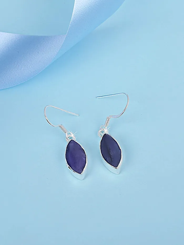 Yellow Chimes Gemstone Corrundum Sapphire 925 Sterling Silver Hallmark and Certified Purity Drop Earrings for Women and Girls Yellow Chimes Earrings