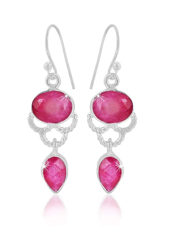 Yellow Chimes Gemstone Garnet Quartz 925 Sterling Silver Hallmark and Certified Purity Drop Earrings for Women and Girls Yellow Chimes Earrings Yellow Chimes Gemstone Garnet Quartz 925 Sterling Silver Hallmark and Certified Purity Drop Earrings for Women and Girls Yellow Chimes Earrings