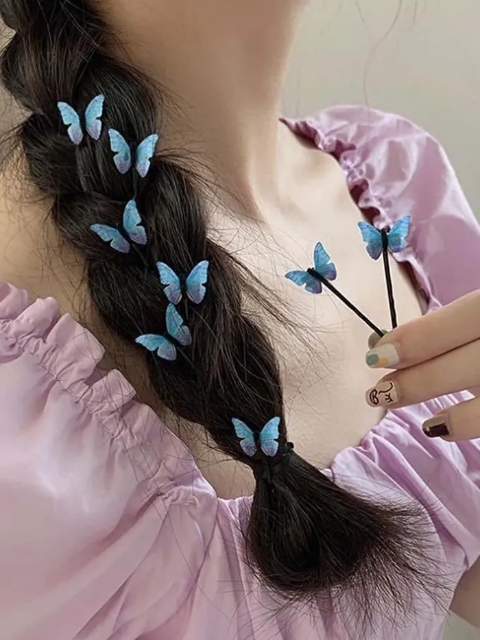 Yellow Chimes Hair Pins for Women Girls Hair Accessories for Women Hair Pin 10 Pcs Purple Butterfly Bobby Pins for Hair Pins for Girls Bobby Pins fro women Gift for Women and Girls Yellow Chimes Rings