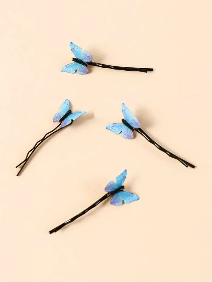 Yellow Chimes Hair Pins for Women Girls Hair Accessories for Women Hair Pin 10 Pcs Purple Butterfly Bobby Pins for Hair Pins for Girls Bobby Pins fro women Gift for Women and Girls Yellow Chimes Rings