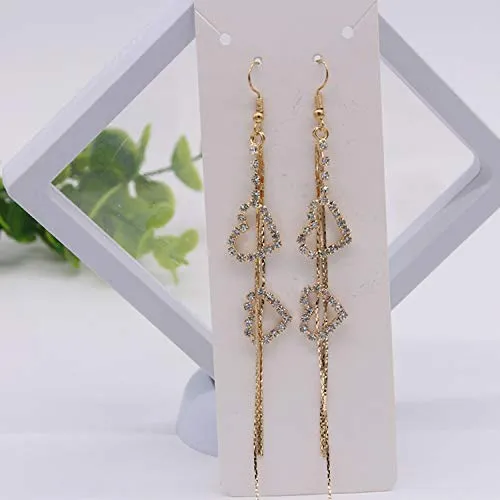 Yellow Chimes Hanging Hearts Gold Chandelier Earring for Women Girls Yellow Chimes Bracelets
