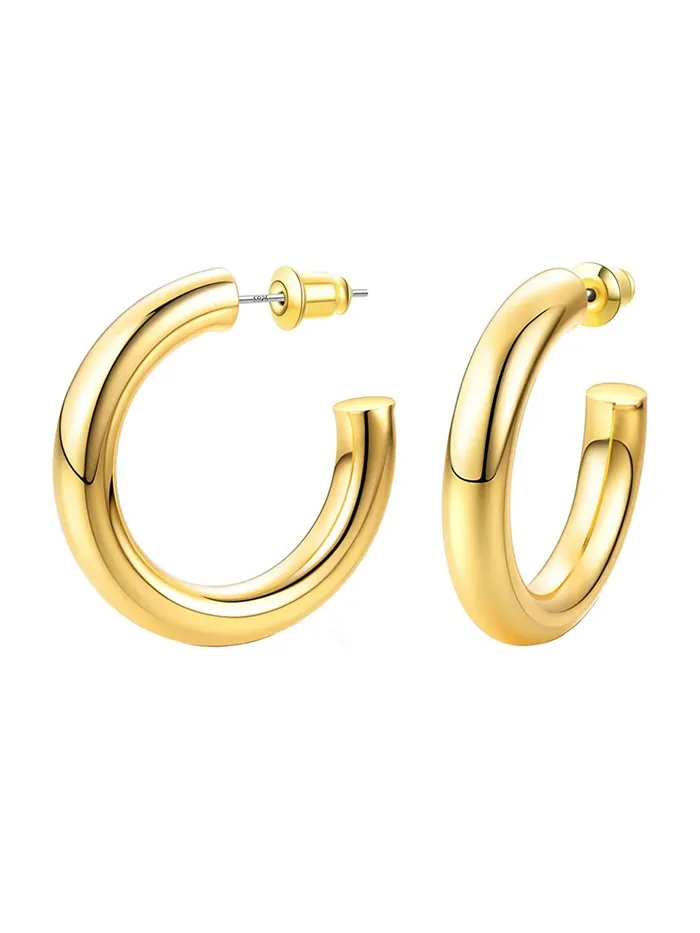Yellow Chimes Hoop Earrings for Women Fashion Golden Hoops Earrings Gold Plated Half Moon Shaped Hoop Earrings for Girls Birthday Gift for girls and women Anniversary Gift for Wife Yellow Chimes Earrings Yellow Chimes Hoop Earrings for Women Fashion Golden Hoops Earrings Gold Plated Half Moon Shaped Hoop Earrings for Girls Birthday Gift for girls and women Anniversary Gift for Wife Yellow Chimes Earrings