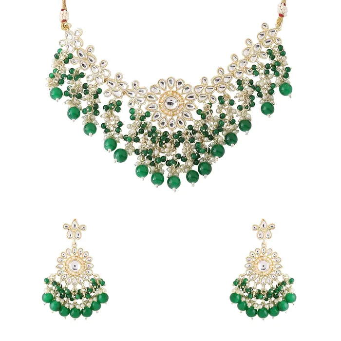 Yellow Chimes Jewellery Set for Women and Girls Kundan Necklace Set Gold Plated Kundan Studded Beads Drop Choker Necklace Set Birthday Gift for girls and women Anniversary Gift for Wife Yellow Chimes Necklaces Yellow Chimes Jewellery Set for Women and Girls Kundan Necklace Set Gold Plated Kundan Studded Beads Drop Choker Necklace Set Birthday Gift for girls and women Anniversary Gift for Wife Yellow Chimes Necklaces