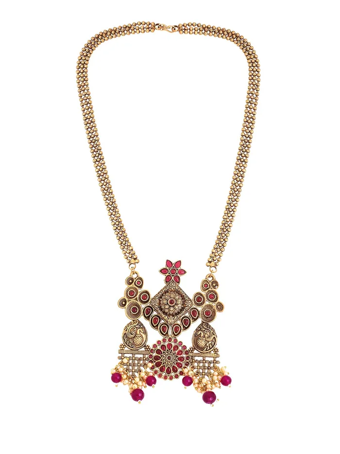Yellow Chimes Jewellery Set For Women Red Stone Beads Necklace Set for Women Traditional Gold Plated Jewellery Set for Girls Birthday Gift for Girls Women Anniversary Gift for Wife Yellow Chimes Bracelets