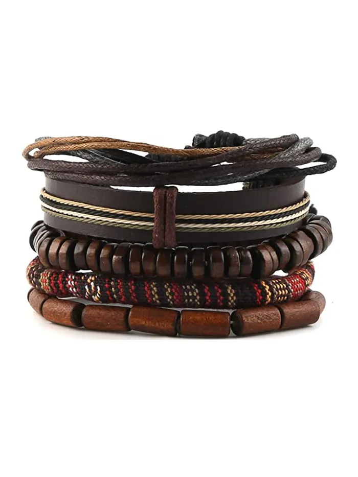 Yellow Chimes Multi Strand Leather Wrap Wrist Bracelet for Men and Women Design 12 Yellow Chimes Necklaces Yellow Chimes Multi Strand Leather Wrap Wrist Bracelet for Men and Women Design 12 Yellow Chimes Necklaces