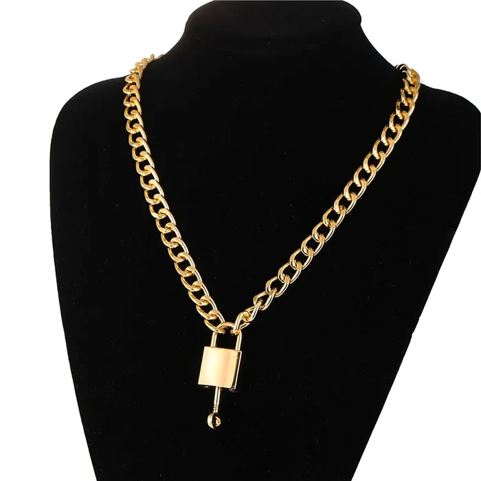 Yellow Chimes Necklace for Women and Girls Chain Necklace for Women Silver Lock Key Shaped Link Chain Necklace for Girls Birthday Gift for girls and women Anniversary Gift for Wife Yellow Chimes Necklaces