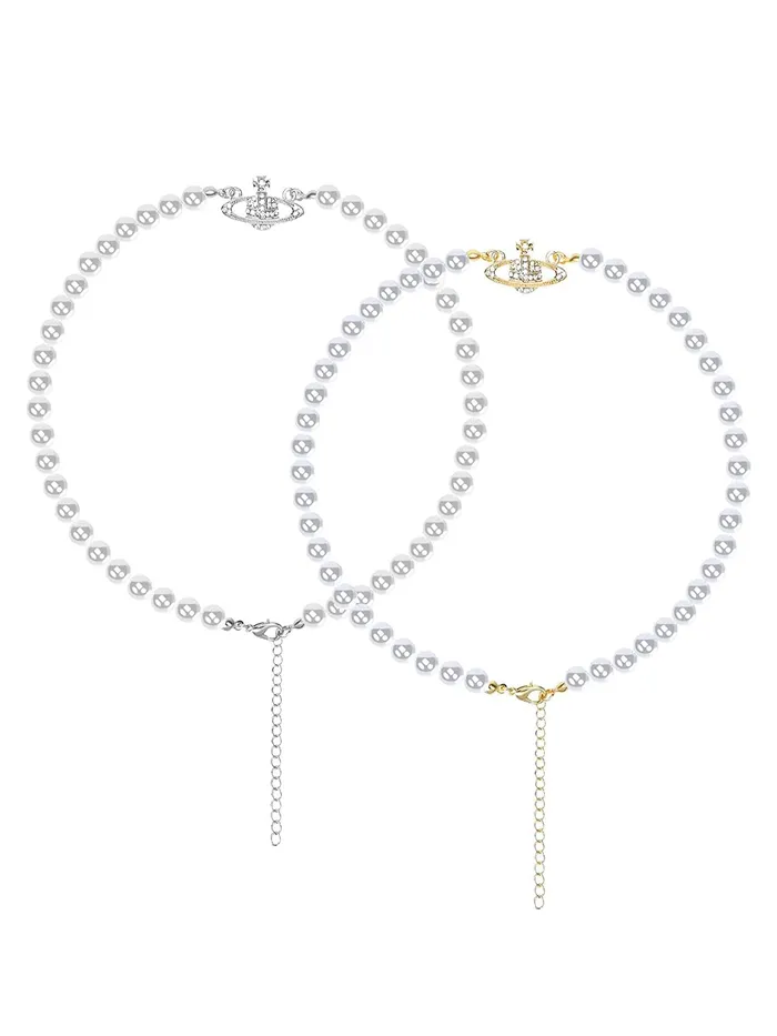 Yellow Chimes Necklace for Women and Girls Fashion White Pearl Necklace for Women Western Multi Layer Pearl Choker Necklace for Girls Birthday Gifts For Women Valentine Gift for Girls Yellow Chimes Rings