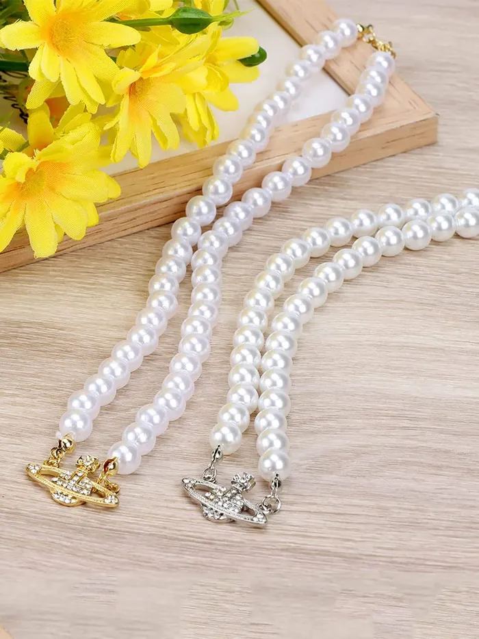 Yellow Chimes Necklace for Women and Girls Fashion White Pearl Necklace for Women Western Multi Layer Pearl Choker Necklace for Girls Birthday Gifts For Women Valentine Gift for Girls Yellow Chimes Rings