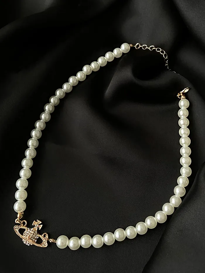 Yellow Chimes Necklace for Women and Girls Fashion White Pearl Necklace for Women Western Multi Layer Pearl Choker Necklace for Girls Birthday Gifts For Women Valentine Gift for Girls Yellow Chimes Rings