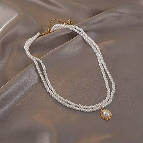 Yellow Chimes Necklace for Women and Girls Pearl Necklace for Women Gold Plated Multilayered Necklace for Girls Birthday Gift for girls and women Anniversary Gift for Wife Yellow Chimes Earrings