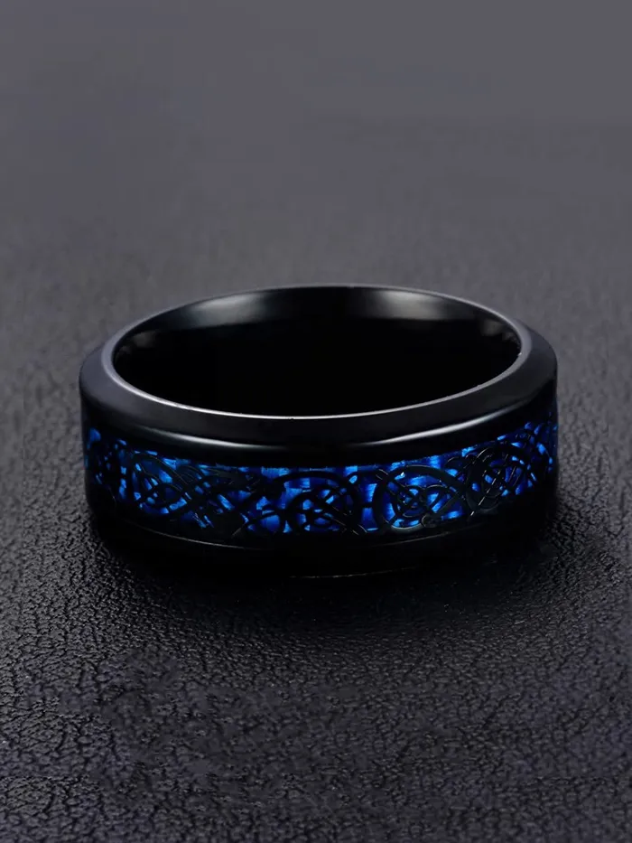 Yellow Chimes Necklaces Combo 2 Pcs Stainless Steel Rings Classic Durable US 11 Silver and Blue