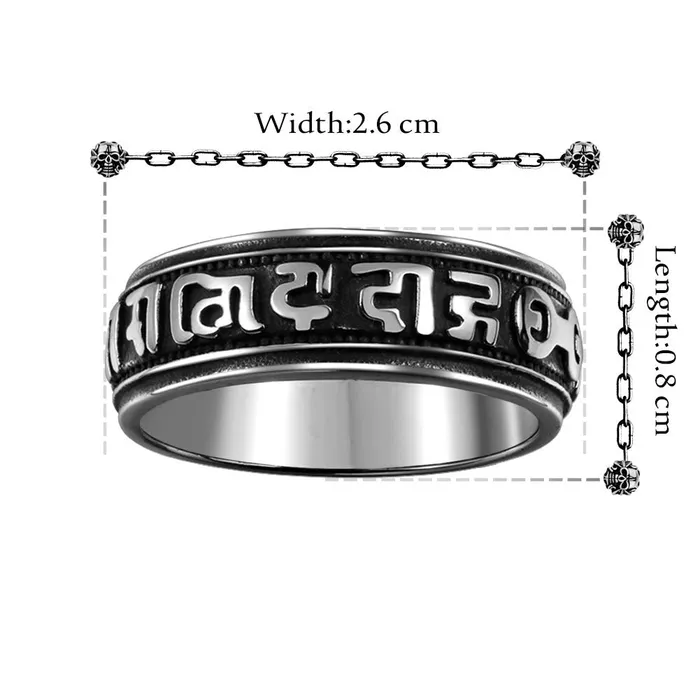 Yellow Chimes Necklaces Yellow Chimes Ancient Mysterious Vintage Stainless Steel Ring for Men Boys