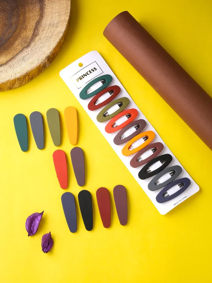 Yellow Chimes Necklaces Yellow Chimes Hair Clips for Women Girls Hair Accessories for Women Multicolor Hair Clip 20 Pcs Snap Hair Clip Geometric Hair Tic Tac Clips for Women Girls Gift For Women Girls