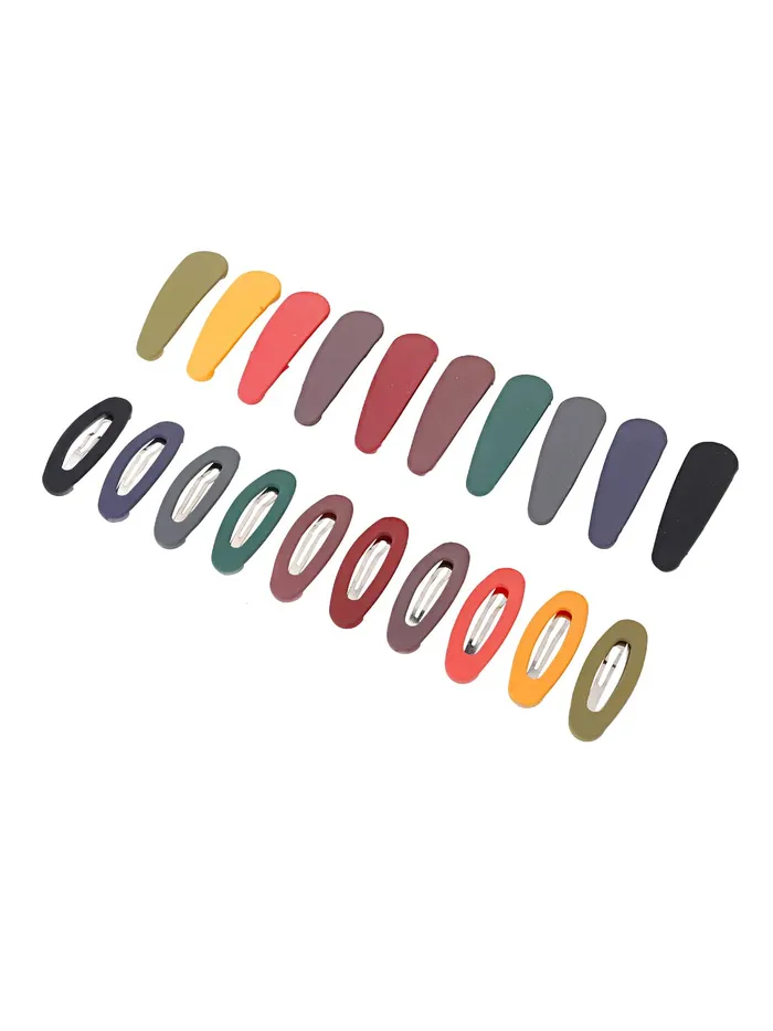 Yellow Chimes Necklaces Yellow Chimes Hair Clips for Women Girls Hair Accessories for Women Multicolor Hair Clip 20 Pcs Snap Hair Clip Geometric Hair Tic Tac Clips for Women Girls Gift For Women Girls