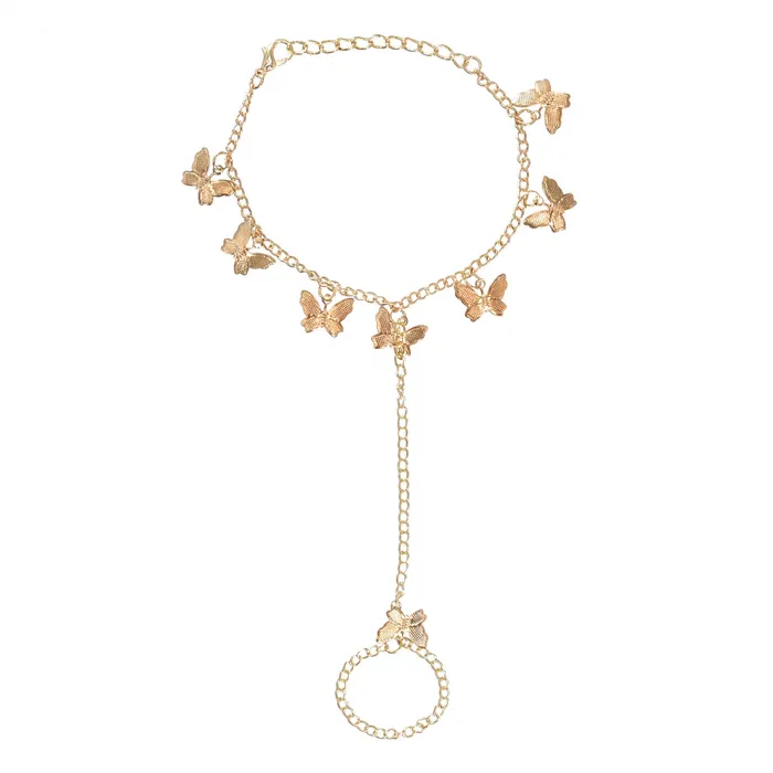 Yellow Chimes Necklaces Yellow Chimes Hand Chain For Women Elegant Gold Plated Butterfly Stars Hanging Hand Chain For Women and Girls Yellow Chimes Necklaces Yellow Chimes Hand Chain For Women Elegant Gold Plated Butterfly Stars Hanging Hand Chain For Women and Girls
