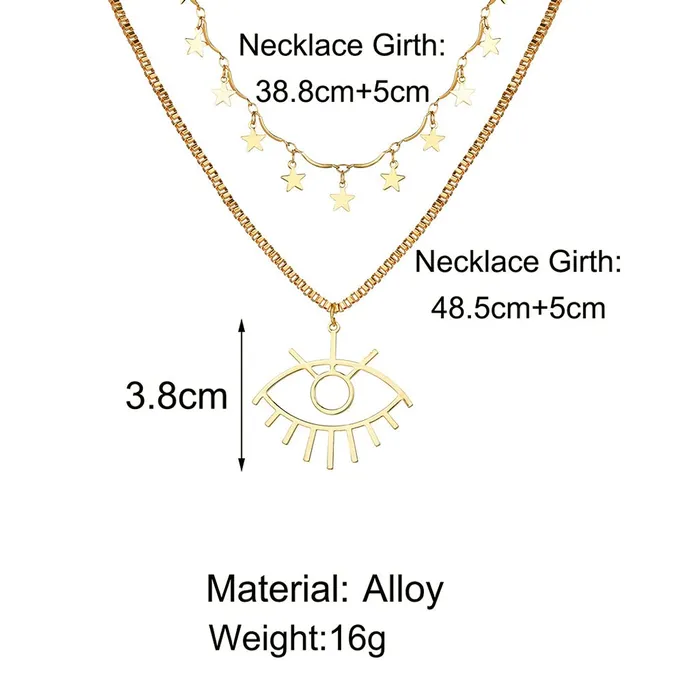 Yellow Chimes Necklaces Yellow Chimes Layered Necklace for Women Multilayered Gold Plated Chain Choker Necklace for Women and Girls
