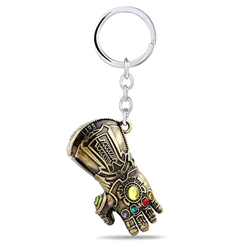 Yellow Chimes Necklaces Yellow Chimes Marvel Avengers Infinity War 3 New Series Thanos Hand Gauntlet Power 6 Stone Key Chain For Boys And Girls