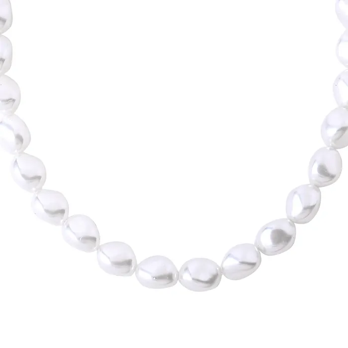 Yellow Chimes Necklaces Yellow Chimes Necklace for Women and Girls Fashion White Pearl Necklace for Women Western Irregular Pearl Necklace for Girls Birthday Gift for girls and women Anniversary Gift for Wife
