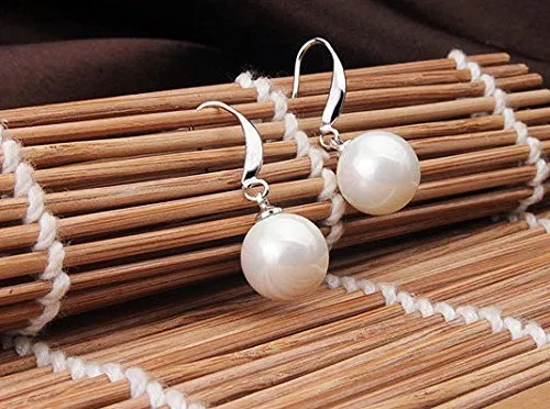 Yellow Chimes Pearl Earrings for Women 2 Pairs Combo Drop Earrings Rhodium Plated White Plear Silver Drop Earrings for Women and Girls Yellow Chimes Rings