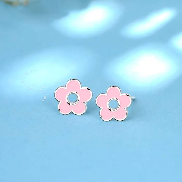 Yellow Chimes Raajsi by Yellow Chimes 925 Sterling Silver Stud Earring for Girls Kids Melbees Kids Collection Floral Stud Birthday Gift for Girls Kids With Certificate of Authenticity 6 Month Warranty Necklaces