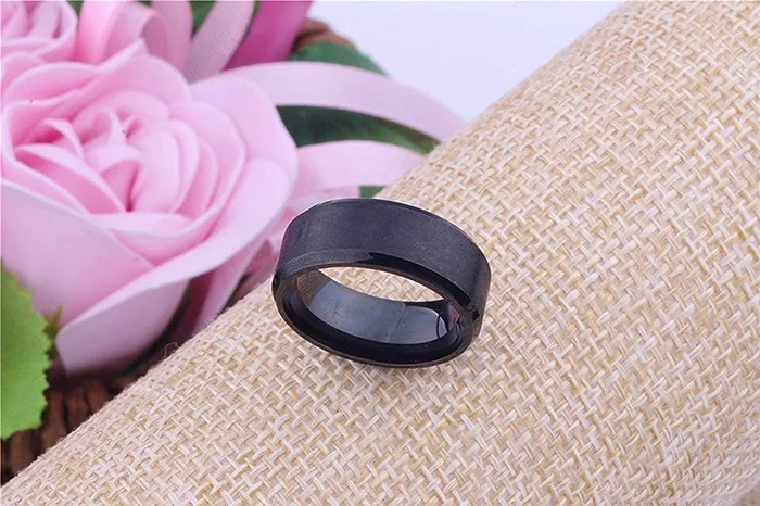 Yellow Chimes Rings for Men Combo of 2 PC Ring Stainless Steel Superman Black Band Rings Set for Men and Boys 8 Yellow Chimes Earrings
