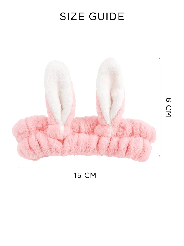 Yellow Chimes Rings Melbees by Yellow Chimes Hair Band For Girls And Kids Woolen Pink Color Rabbit Ears Hair Bands for Girls and Kids