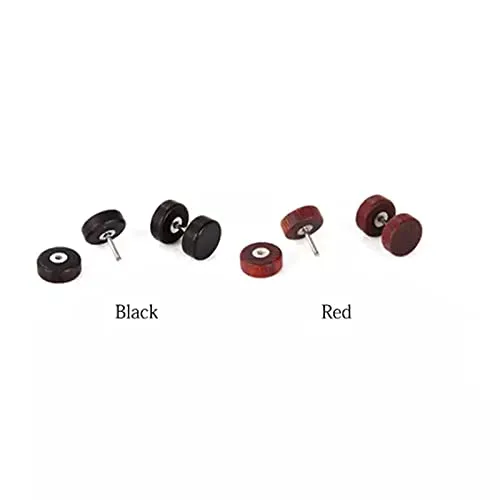 Yellow Chimes Rings Yellow Chimes Combo of 2 Pairs Black Brown Natural Wood Stud Earrings for Menand Women Medium Model YCFJER454WODCMC