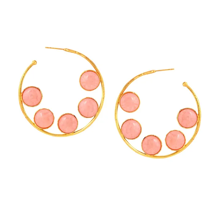 Yellow Chimes Rings Yellow Chimes Earrings for Women and Girls Gold Plated Hoop EarringsStone Studded Hoops Earrings Birthday Gift for girls and women Anniversary Gift for Wife